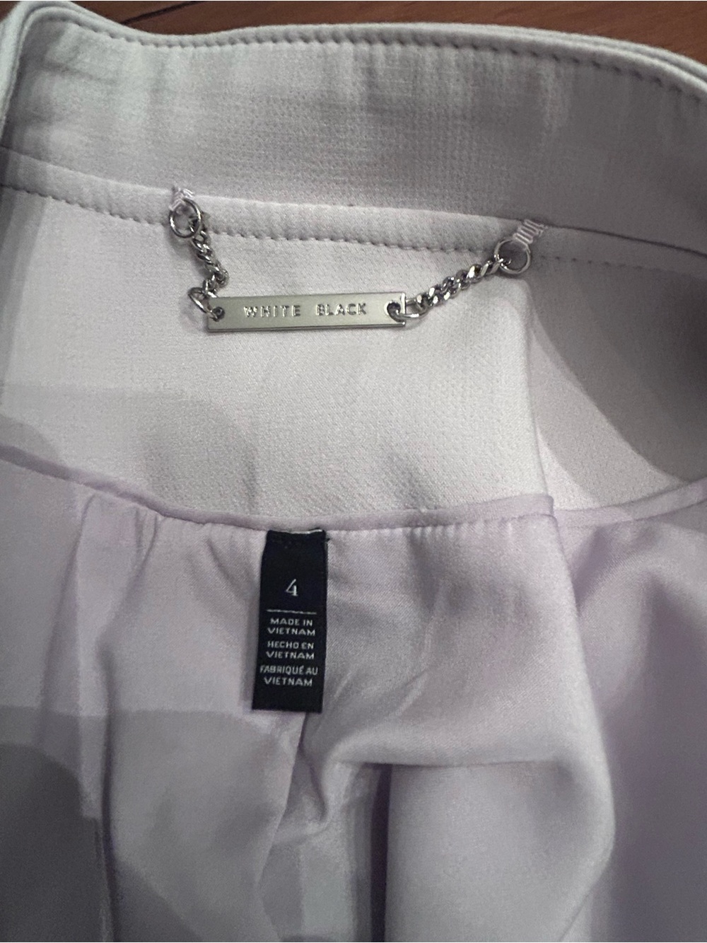 White House Black Market Peplum Jacket Mandarin Collar Lilac Size 4 - Picture 5 of 6